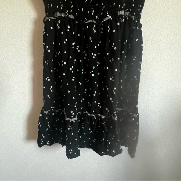 Wild Fable Target Black Floral Ruffle Mini Dress Size: L - Picture 6 of 9